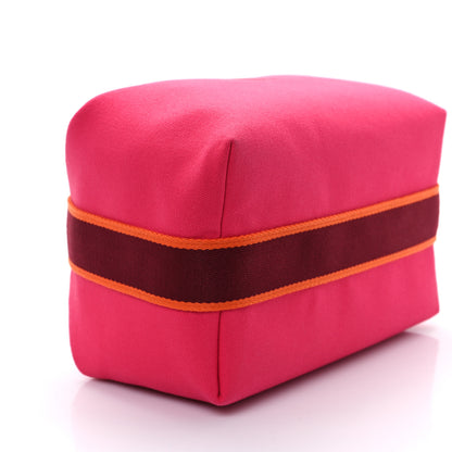 Hermes Canvas Large Bride-A-Brac Pouch Hibiscus 8 of 9