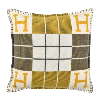 Hermes Wool Cashmere Avalon III Pillow PM Gris Soleil 2 of 3
