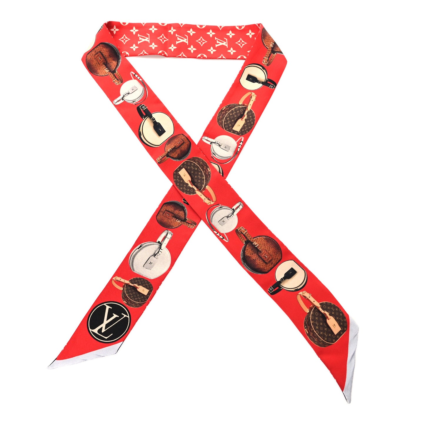 Silk Monogram Tribute To Chapeau BB Bandeau Red