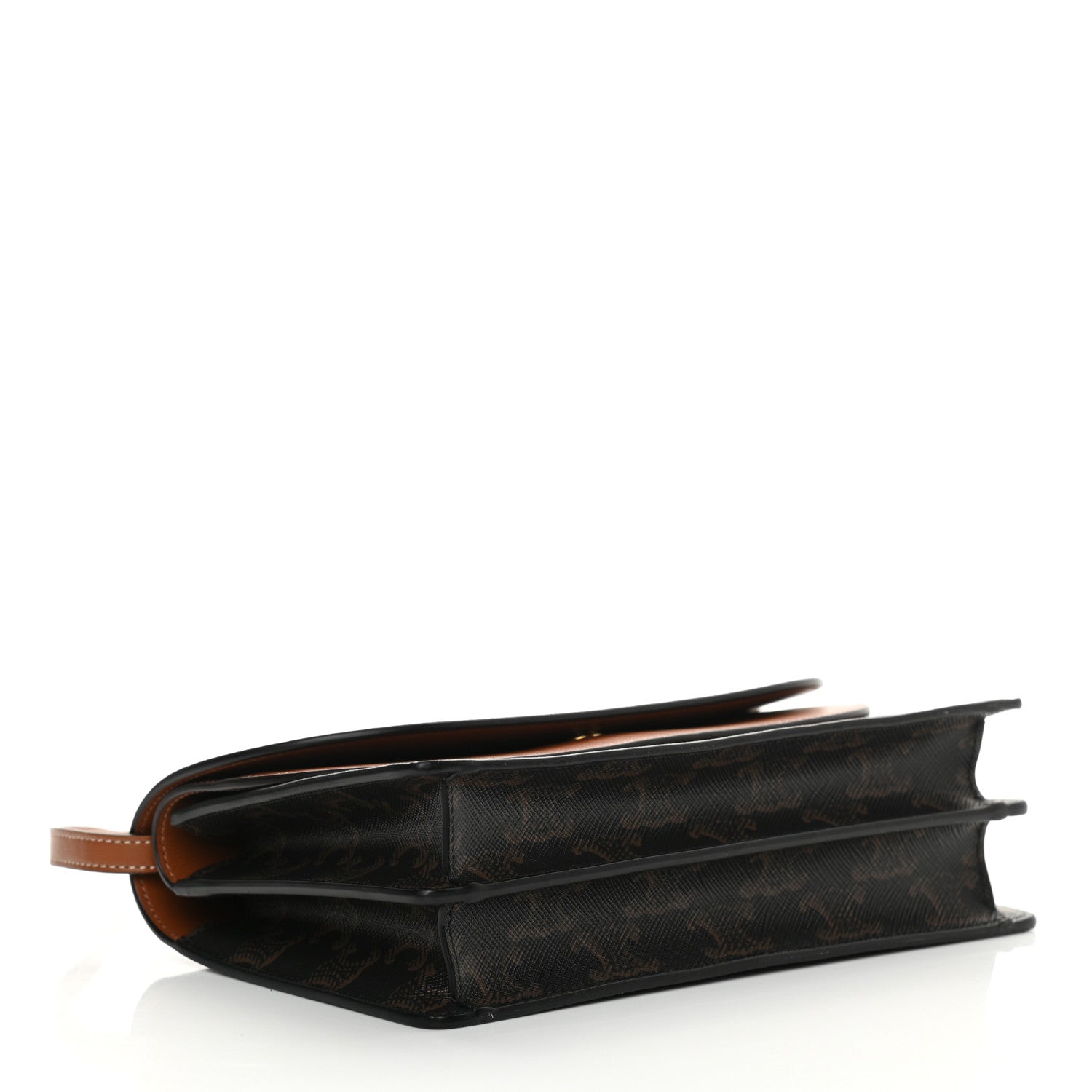 Celine Triomphe Canvas Lambskin Wallet On Strap Tan 4 of 12