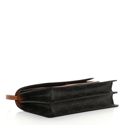 Celine Triomphe Canvas Lambskin Wallet On Strap Tan 4 of 12
