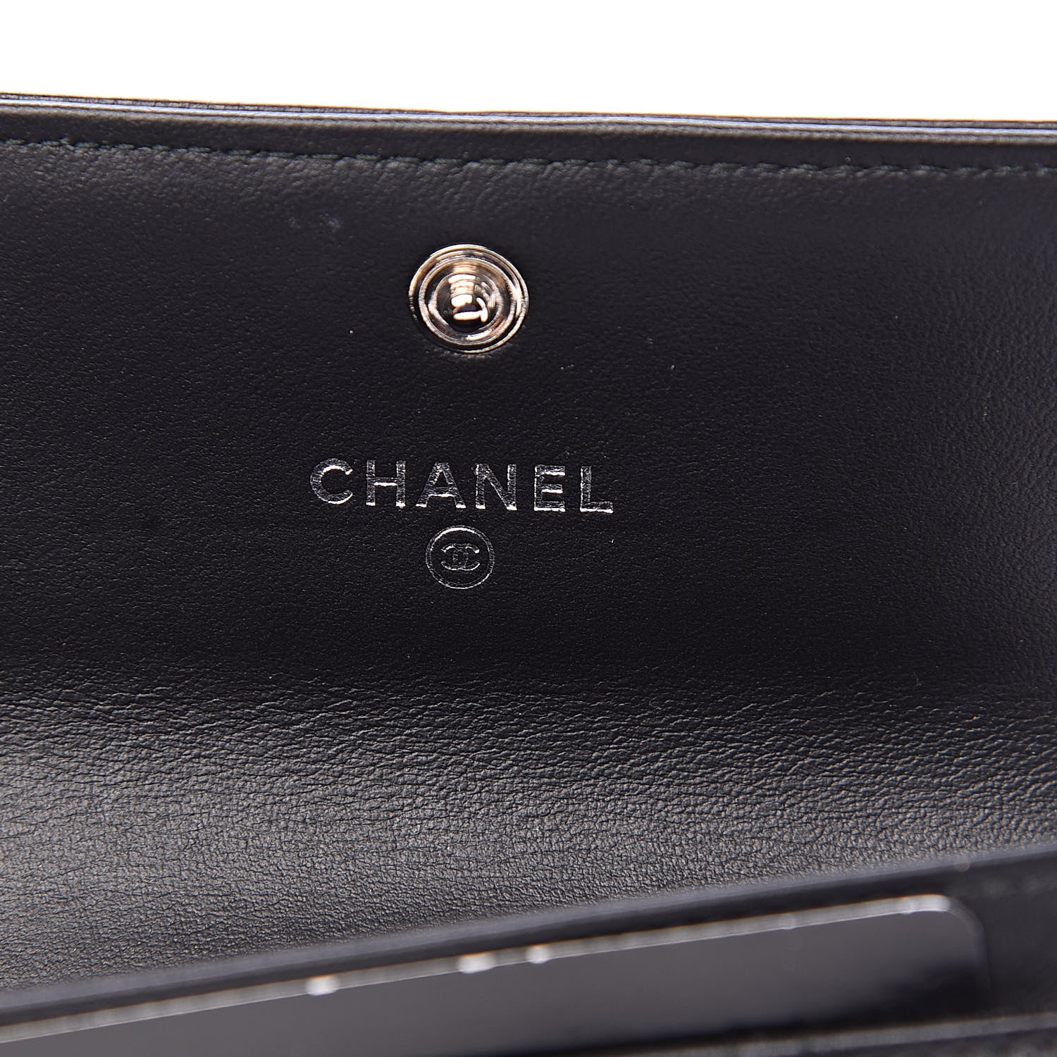 Chanel Calfskin Quilted Boy Flap Card Holder Black 6 of 8