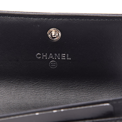 Chanel Calfskin Quilted Boy Flap Card Holder Black 6 of 8