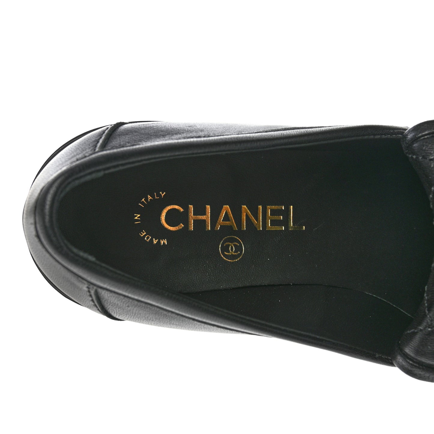 Lambskin Quilted CC Turnlock Loafers 39 Black