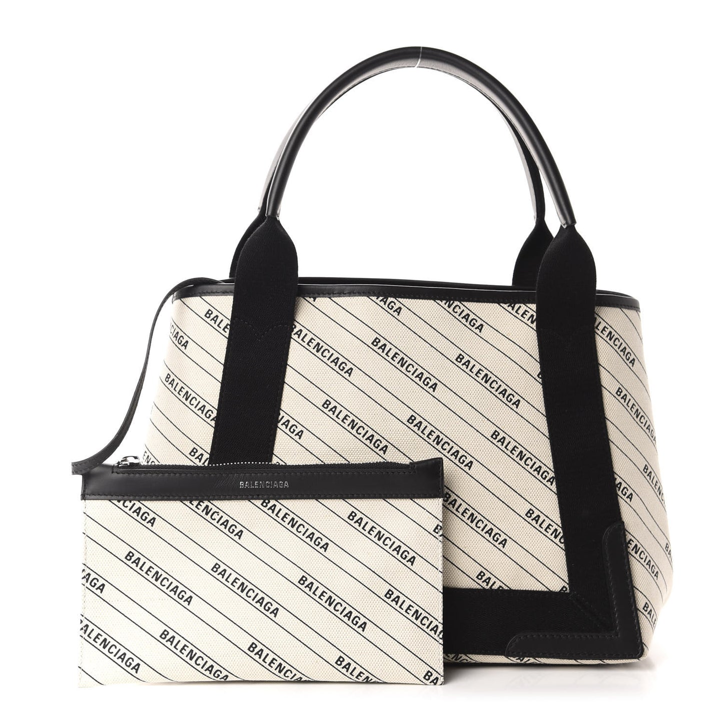 Canvas Logo S Navy Cabas Natural Black