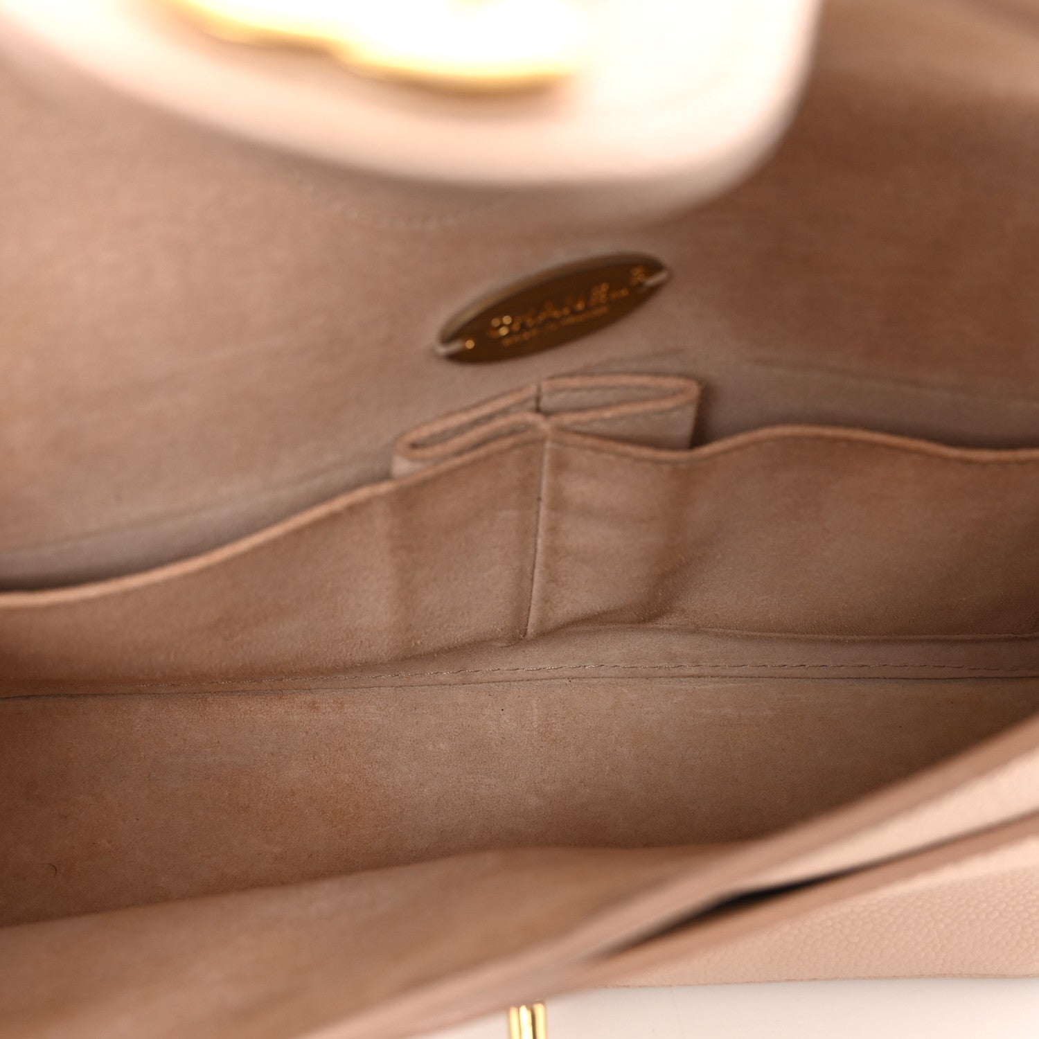 Chanel Grained Calfskin Medium Classic Pure Double Flap Nude 6 of 12