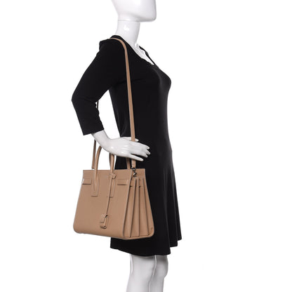 Saint Laurent Grained Calfskin Small Sac De Jour Nude Powder 2 of 14