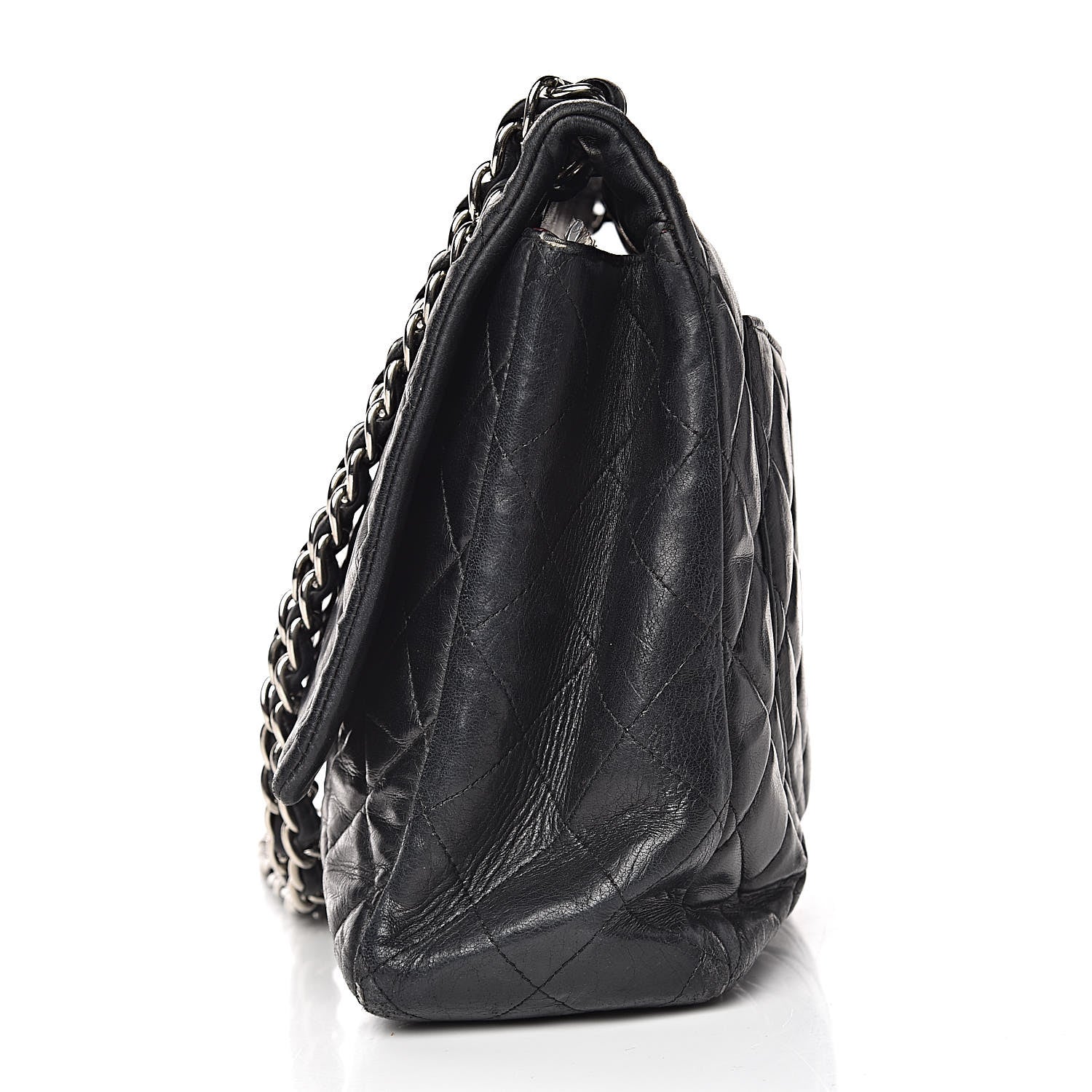 Chanel Lambskin Quilted Maxi Single Flap Black 24 of 28