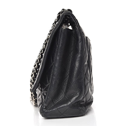 Chanel Lambskin Quilted Maxi Single Flap Black 24 of 28