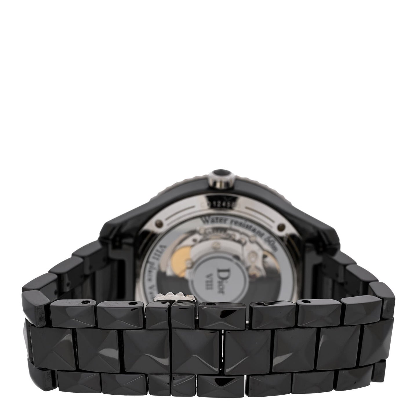 Stainless Steel Ceramic Diamond 38mm Dior VIII Automatic Watch Black