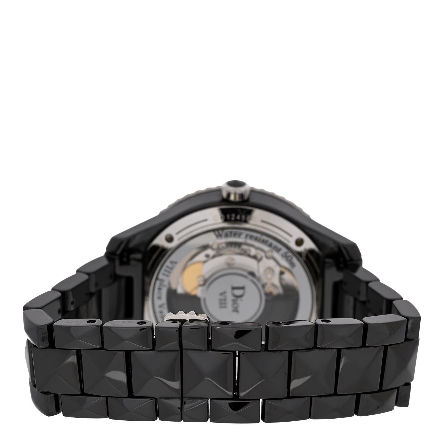 Christian Dior Stainless Steel Ceramic Diamond 38mm Dior VIII Automatic Watch Black 3 of 5