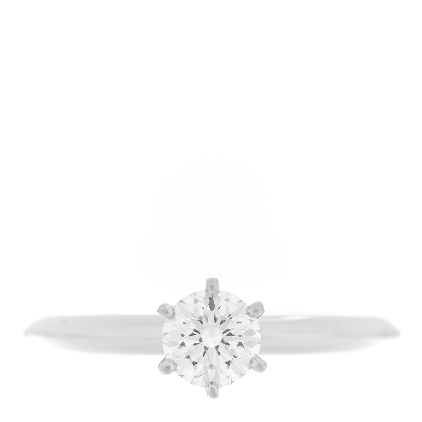 Platinum Diamond .53ct Solitaire Engagement Ring 53 6.5