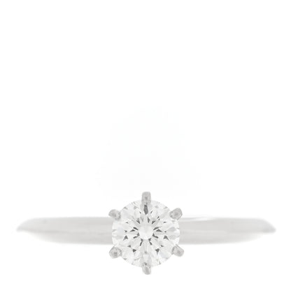 Tiffany Platinum Diamond .53ct Solitaire Engagement Ring 53 6.5 1 of 5