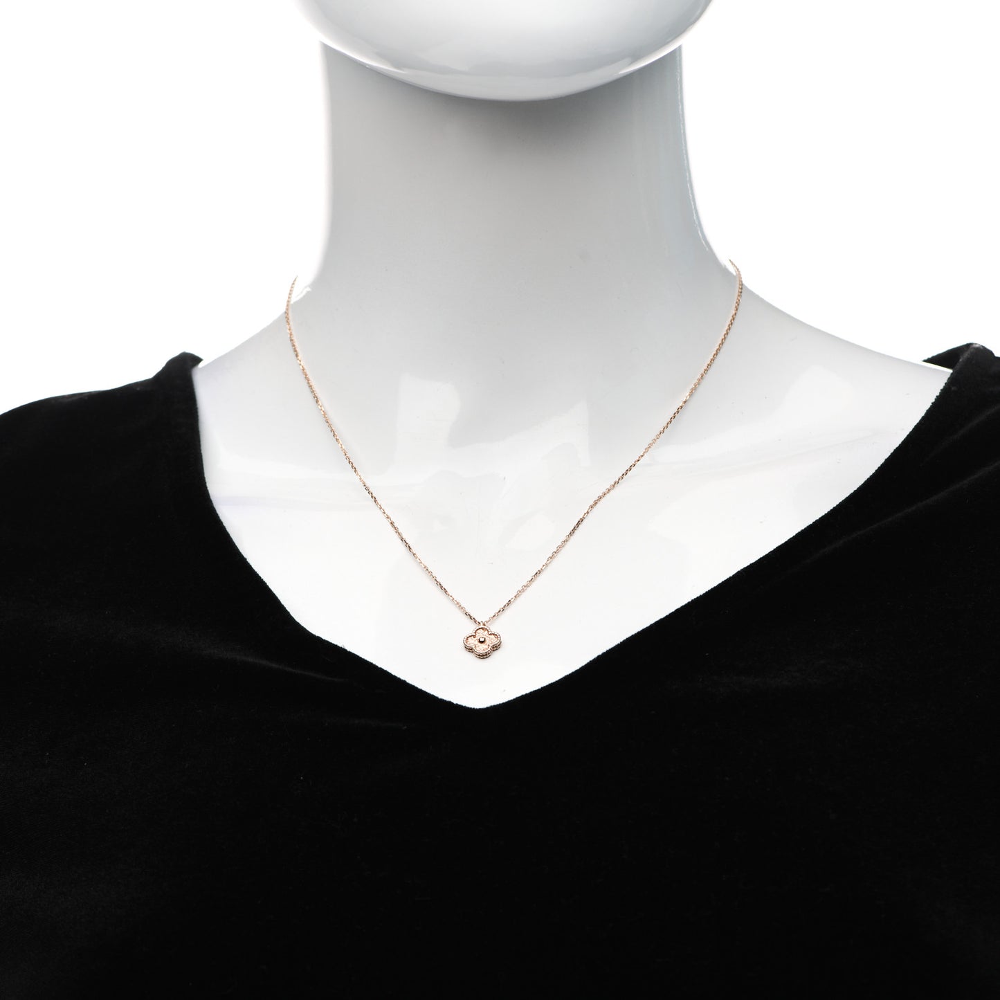 18K Rose Gold Sweet Alhambra Pendant Necklace