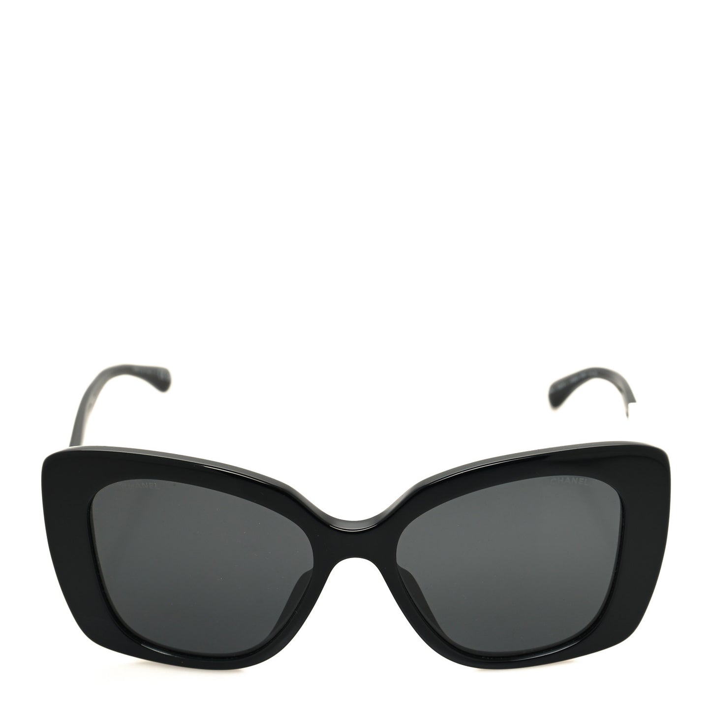 Acetate Strass Square Sunglasses 5422-B Black White
