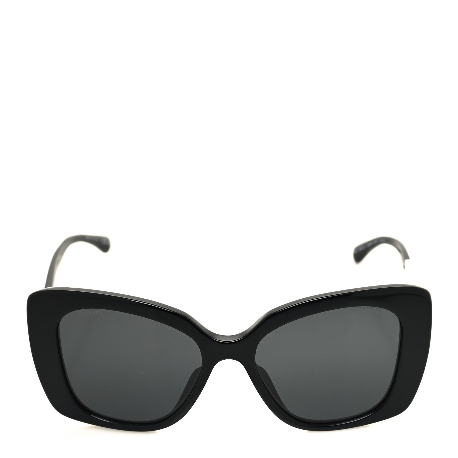 Chanel Acetate Strass Square Sunglasses 5422-B Black White 2 of 8