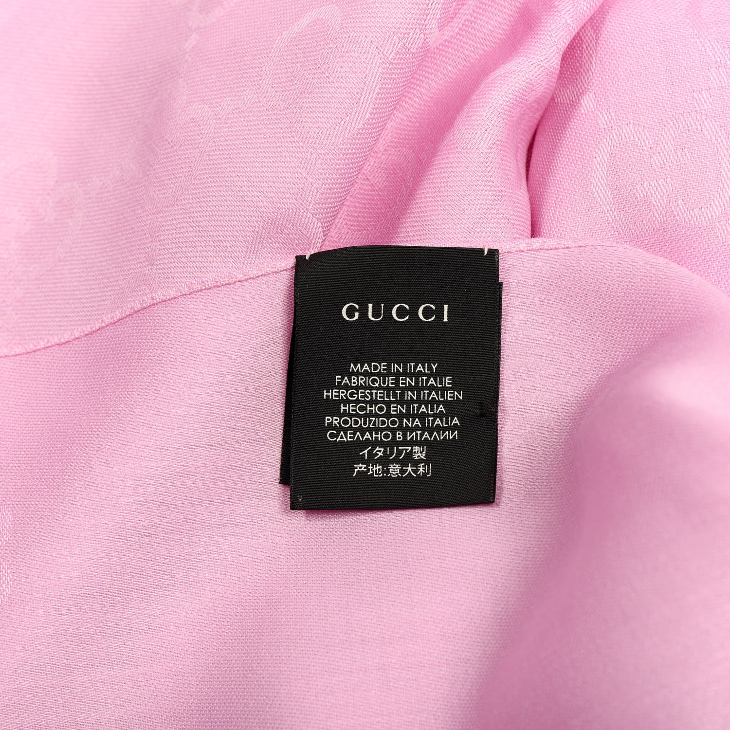 Gucci Wool Silk GG Monogram GGNat Plus Scarf Rose 2 of 3