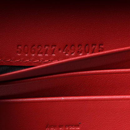 Gucci GG Supreme Monogram Bosco Patch Card Case Wallet Beige Malva Hibiscus Red 7 of 8