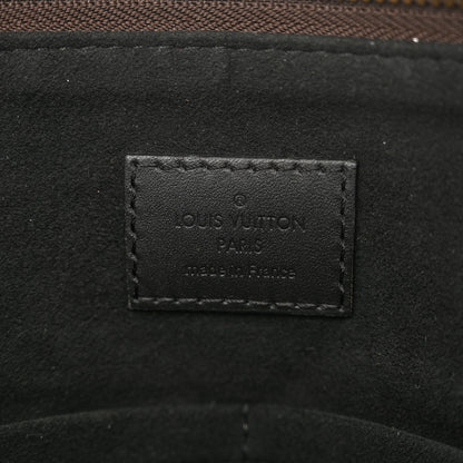 Louis Vuitton Monogram Flower Zipped Tote MM Black 6 of 10