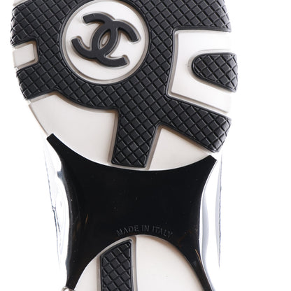 Chanel Calfskin CC Womens Sneakers 38 Black 8 of 10