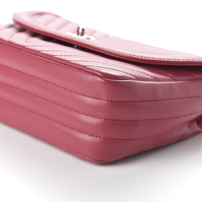 Chanel Lambskin Chevron Medium Single Flap Fuchsia 7 of 11
