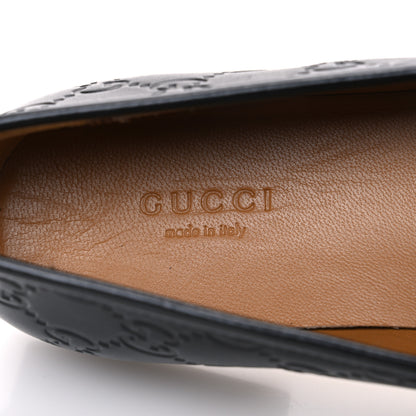 Gucci Betis Glamour Calfskin Guccissima Womens Jordaan Loafers 38 Black 9 of 11