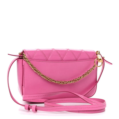 Givenchy Goatskin Quilted GV3 Mini Pocket Convertible Bag Pink 2 of 4
