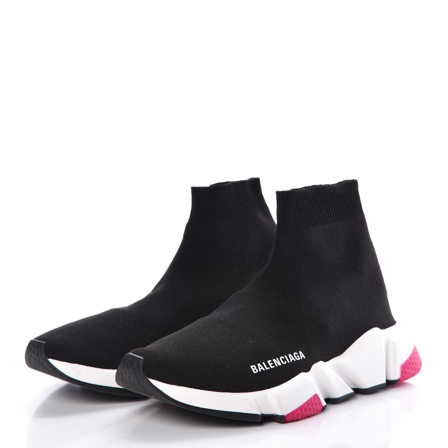 Neoprene Knit Womens Speed Sneakers 39 Black Pink
