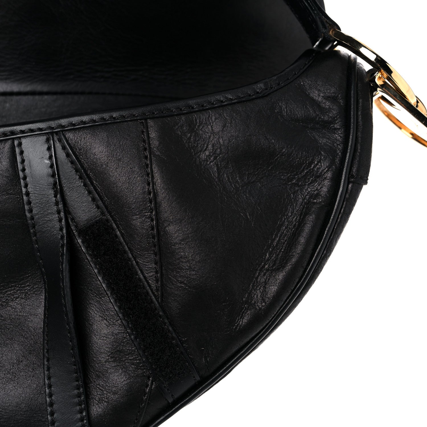 Christian Dior Calfskin Saddle Bag Black 12 of 24