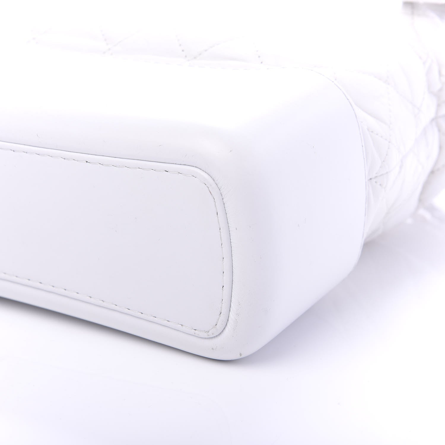 Chanel Aged Calfskin Quilted Large Gabrielle Hobo White 7 of 10