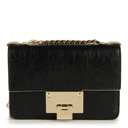 Jimmy Choo Washed Crinkled Calfskin Mini Rebel Crossbody Bag Black 1 of 7