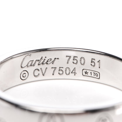 Cartier 18K White Gold 4mm Happy Birthday Band Ring 51 5.75 4 of 4