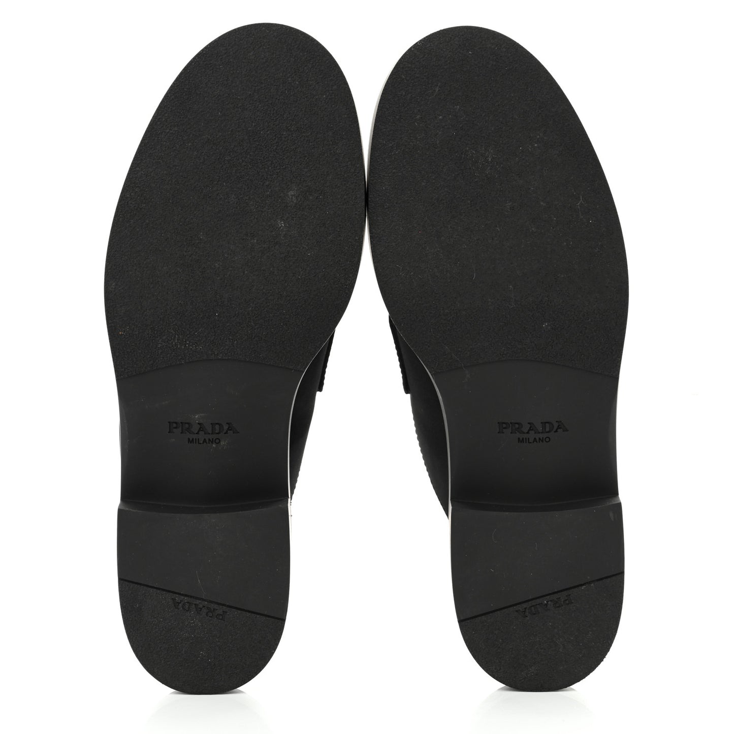 Re-Nylon Gabardine Metal Triangle Logo 40mm Loafer Mules 39.5 Black