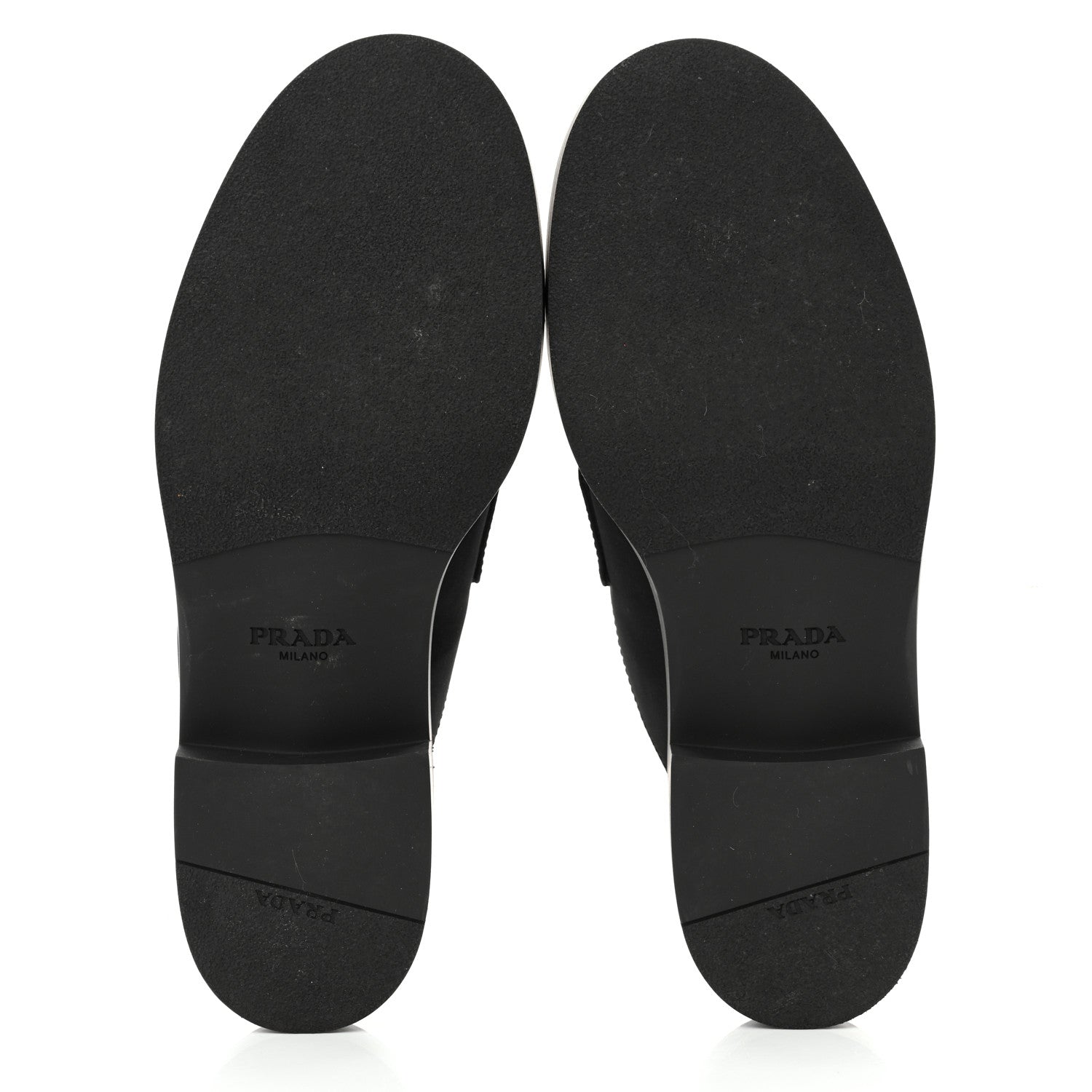 Prada Re-Nylon Gabardine Metal Triangle Logo 40mm Loafer Mules 39.5 Black 5 of 13