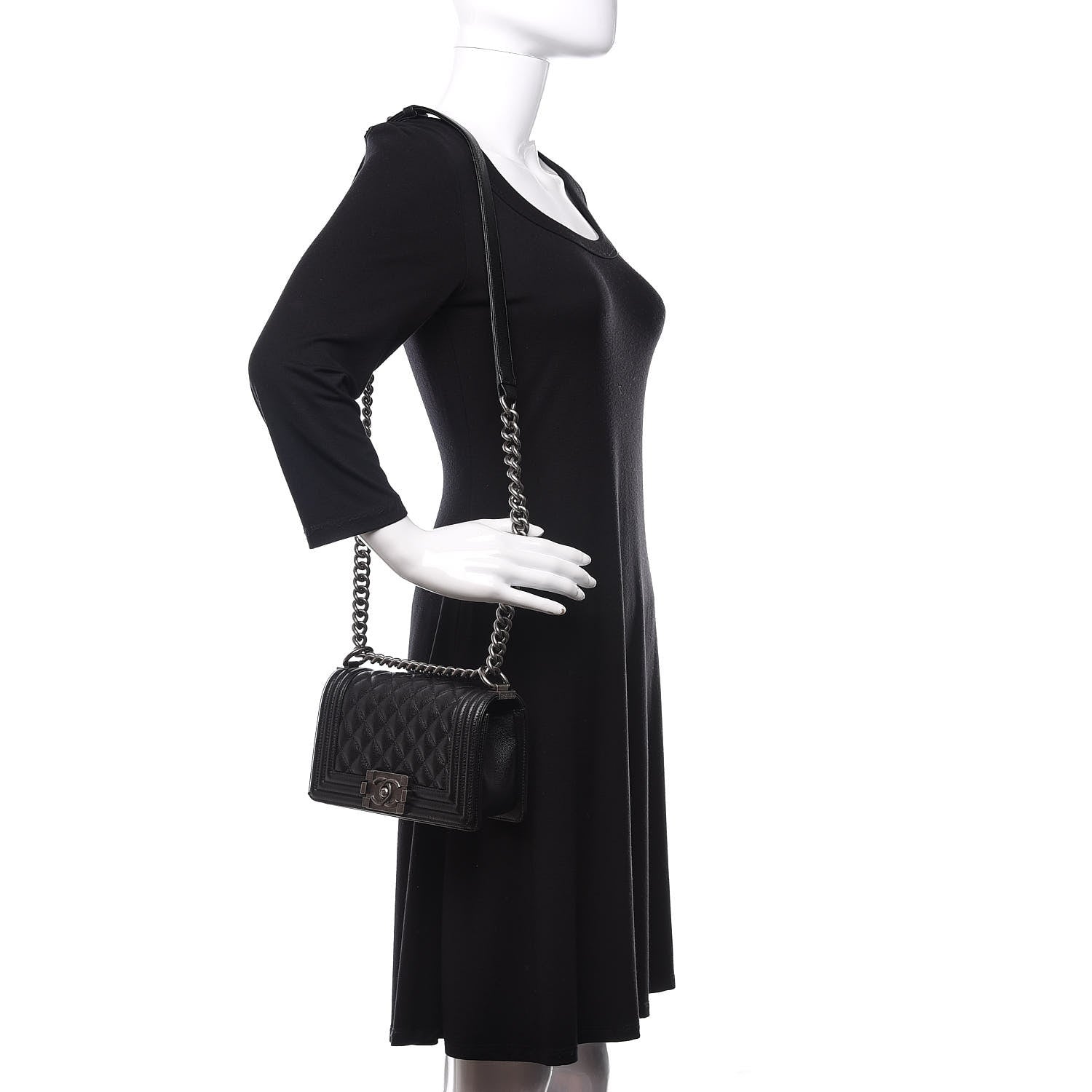 Chanel Caviar Quilted Small Boy Flap Black 2 of 11