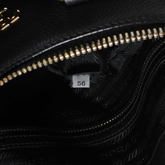Vitello Daino Boston Bag Black