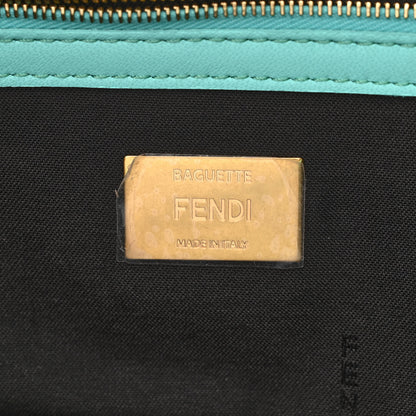 Fendi Nappa FF 1974 Embossed Baguette Spring Turquoise 6 of 10