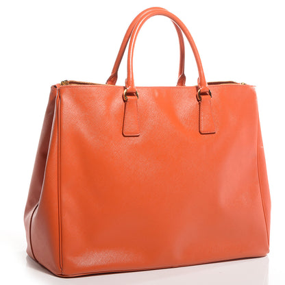 Prada Saffiano Lux Extra Large Galleria Double Zip Tote Papaya 3 of 8