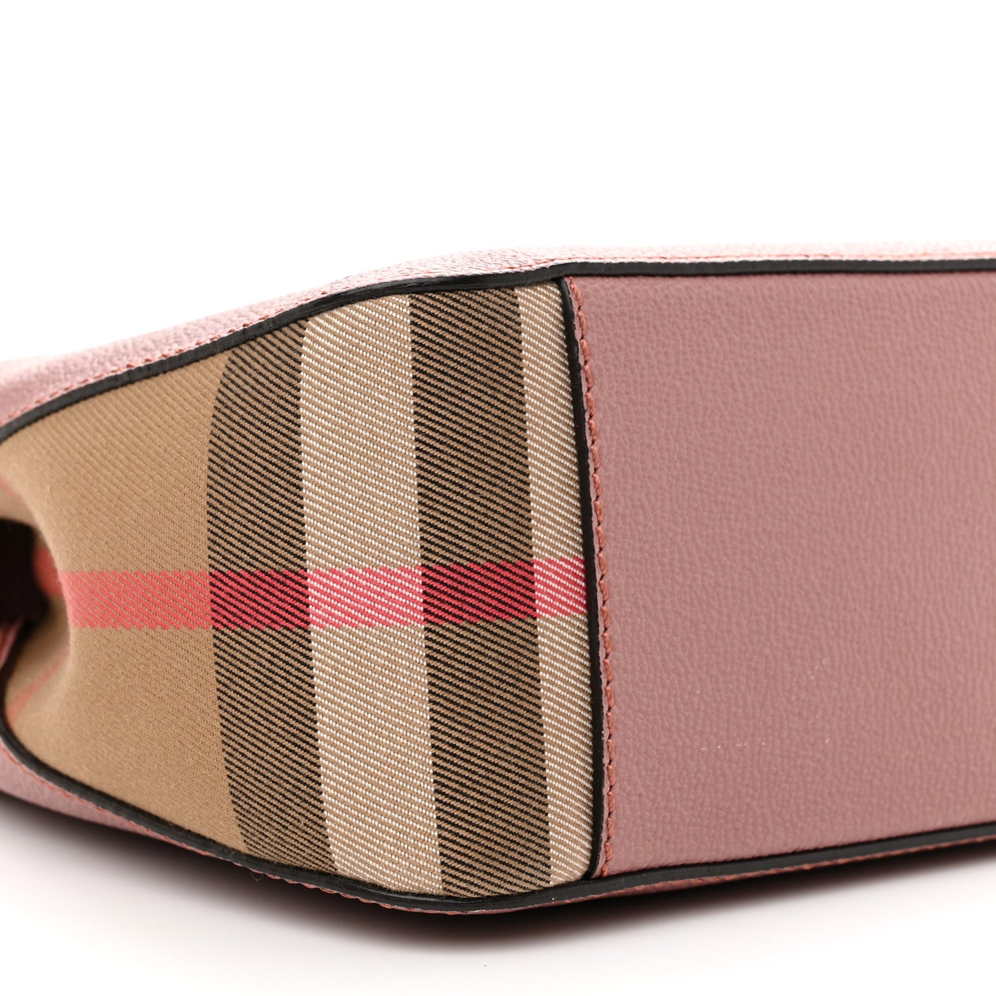 Soft Grain Calfskin House Check Small Helmsley Crossbody Dusty Pink