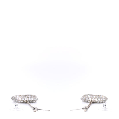 Chanel Baguette Crystal CC Drop Earrings Silver 3 of 3