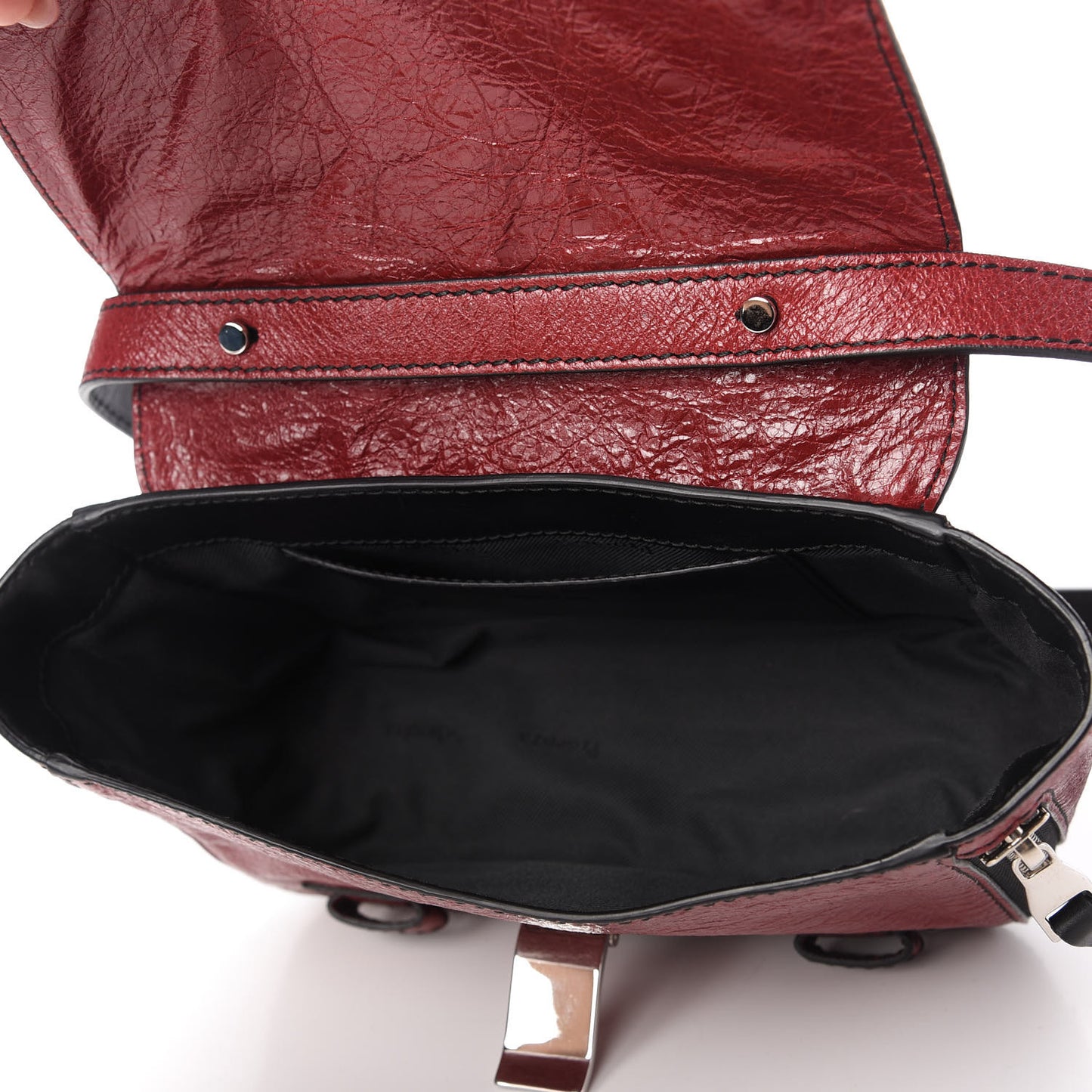Crinkled Calfskin PS1 Mini Zip Crossbody Brick