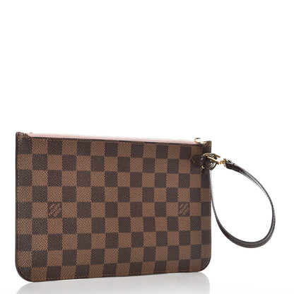 Louis Vuitton Damier Ebene Neverfull MM GM Pochette Rose Ballerine 3 of 8