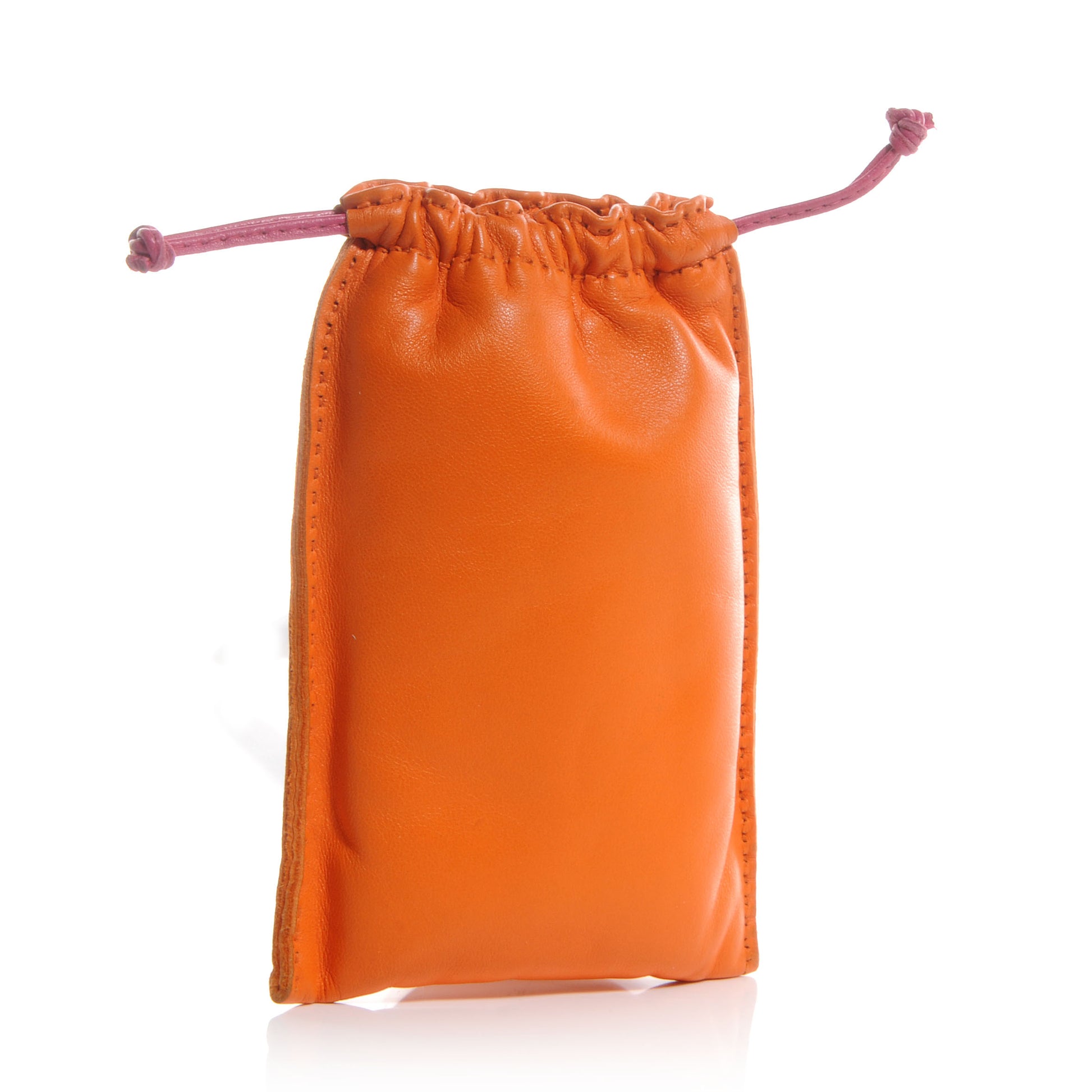 Hermes Lambskin Pilo Pouch PM Orange 2 of 5