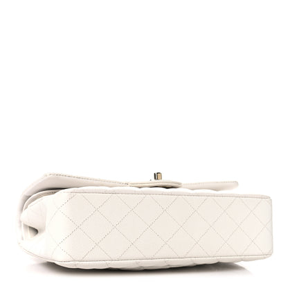 Chanel Caviar Quilted Medium Double Flap White 4 of 11