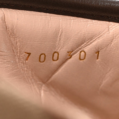 Gucci Monogram Jumbo GG Nappa Samoa Platform 40mm Slide Sandals 38 Camel Ebony New Acero 9 of 14
