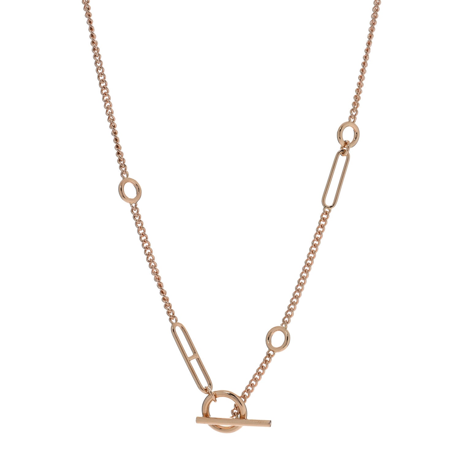 Hermes 18K Rose Gold Echappee Necklace SH 1 of 5