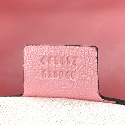 Gucci Azalea Calfskin Enamel Matelasse Diagonal Small Torchon GG Marmont Shoulder Bag New Cherry Red Wild Rose 7 of 11