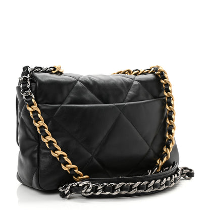 Chanel Goatskin Quilted Medium Chanel 19 Flap Black 3 of 10