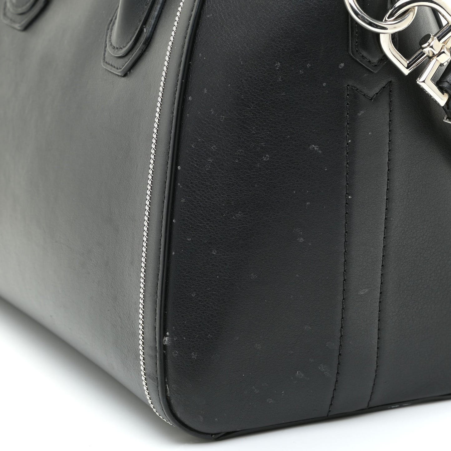 Buffed Calfskin Small Chain Antigona Black