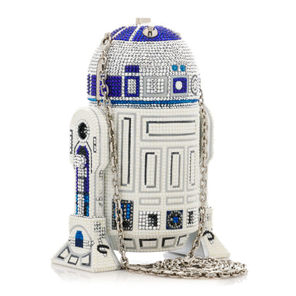 Judith Leiber x STAR WARS Crystal R2D2 Minaudiere Clutch Silver Multicolor 3 of 13